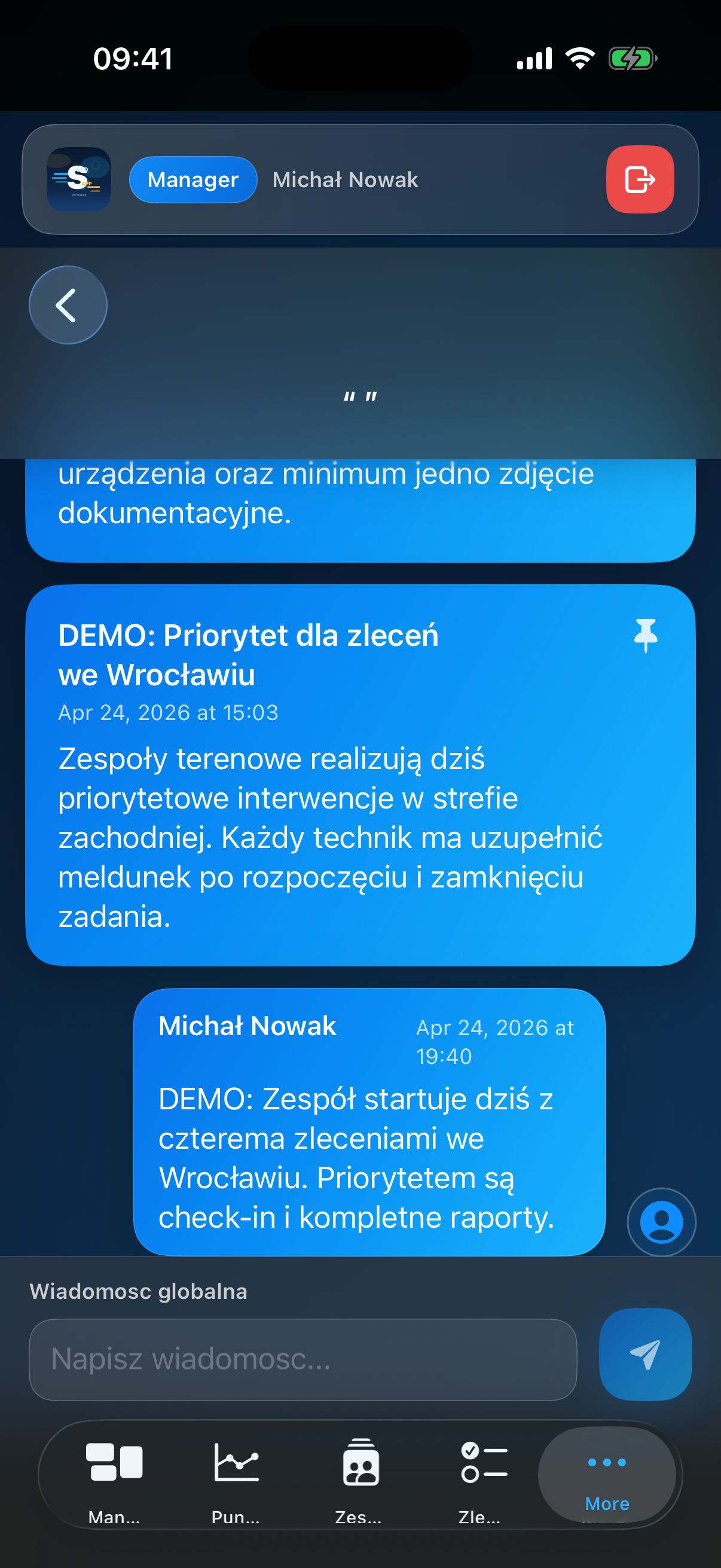 SpeedApp iOS chat