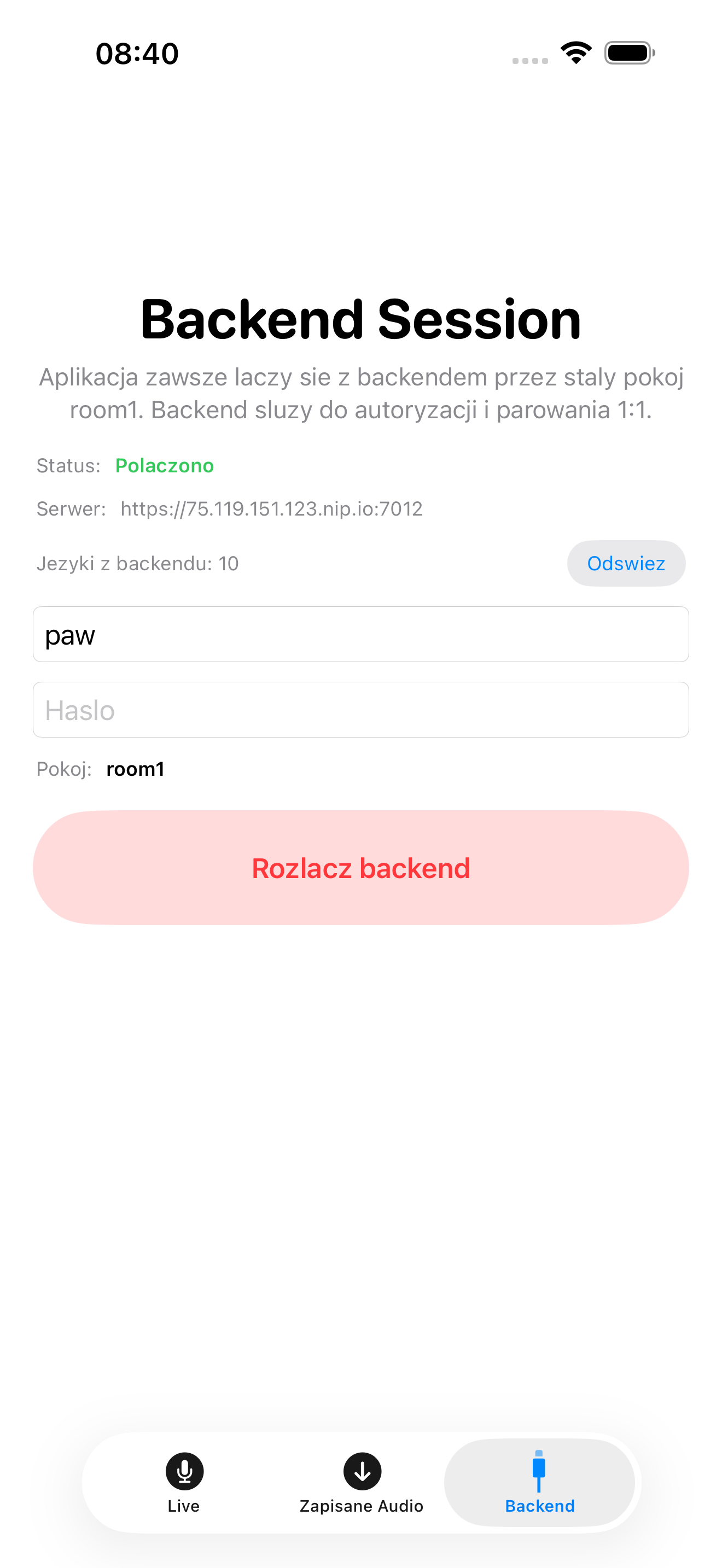 Backend connected 2